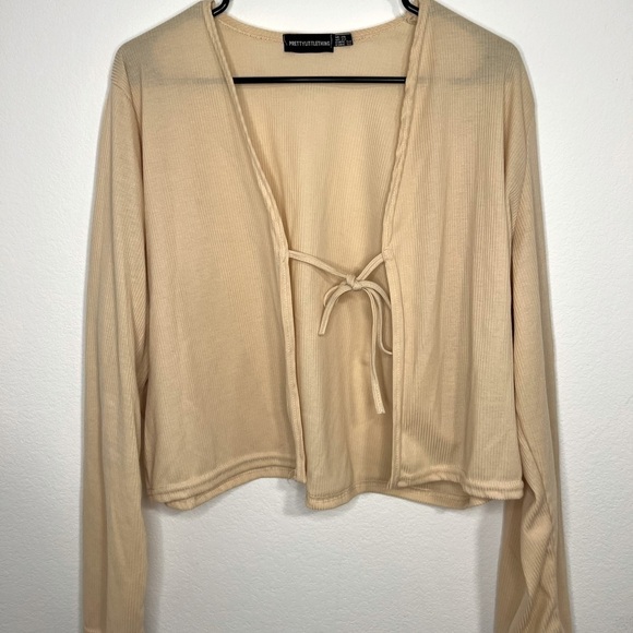 Pretty Little Thing Women’s Cream Cardigan Size 22 - Picture 1 of 7